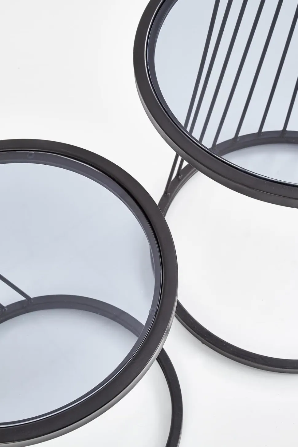 Zestaw 2 stolików Tornello czarny /