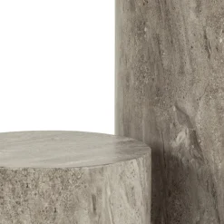 Zestaw 2 stolików wysokich Dice marmur szary