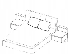 Zestaw 2 szafek nocnych Madera z LED