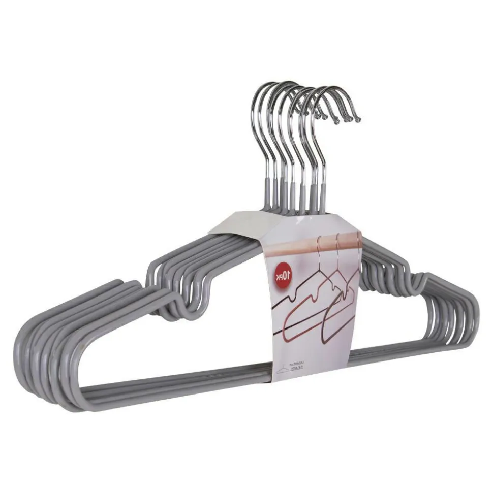 Zestaw 10 wieszaków Messa szare