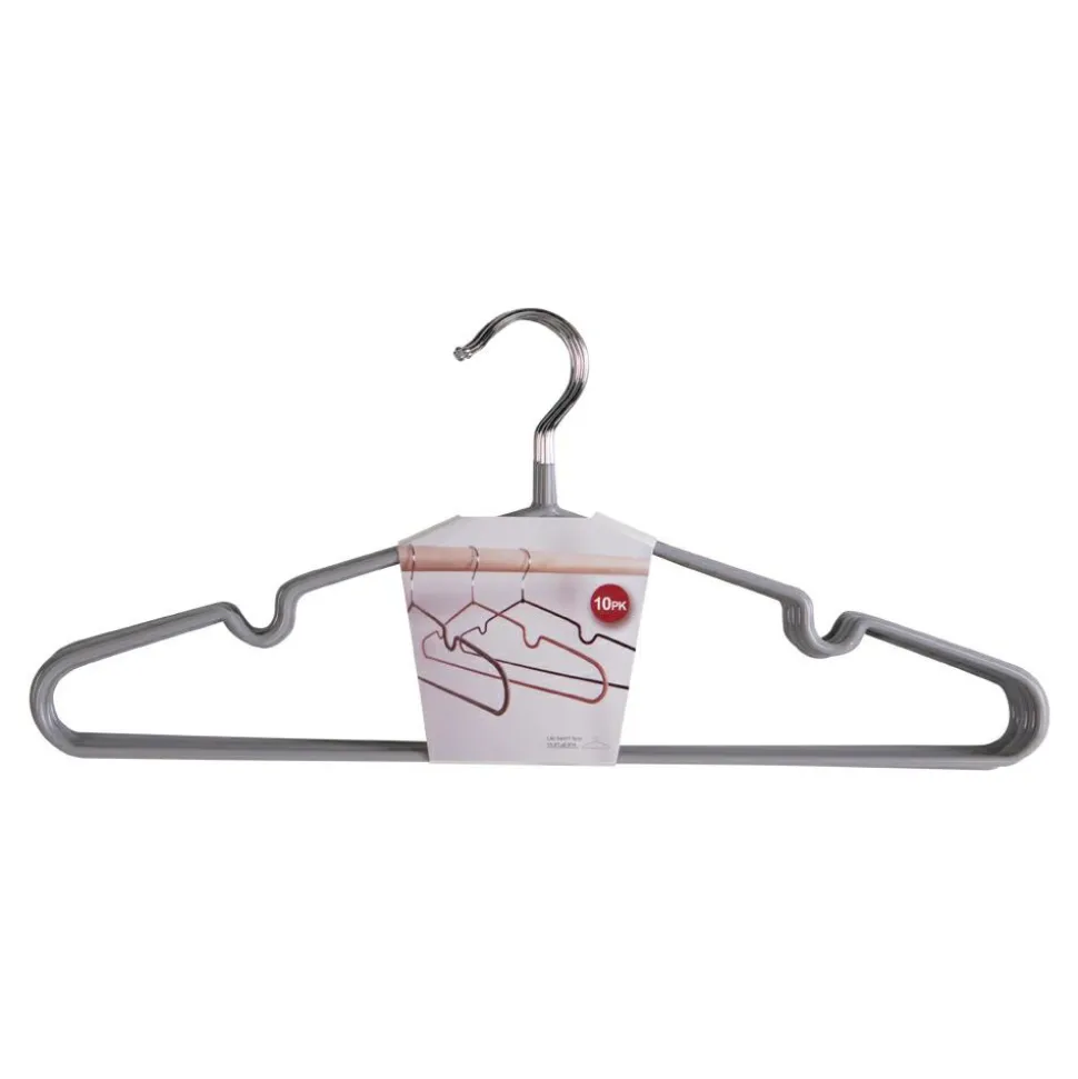 Zestaw 10 wieszaków Messa szare