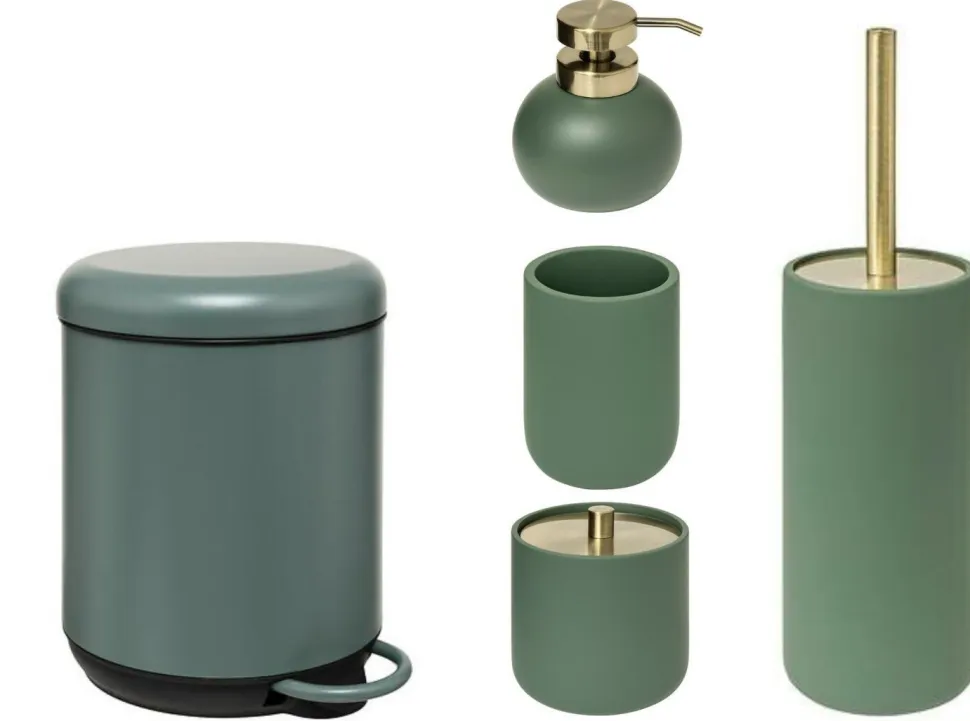 Zestaw akcesoriów łazienkowych Duo zielony