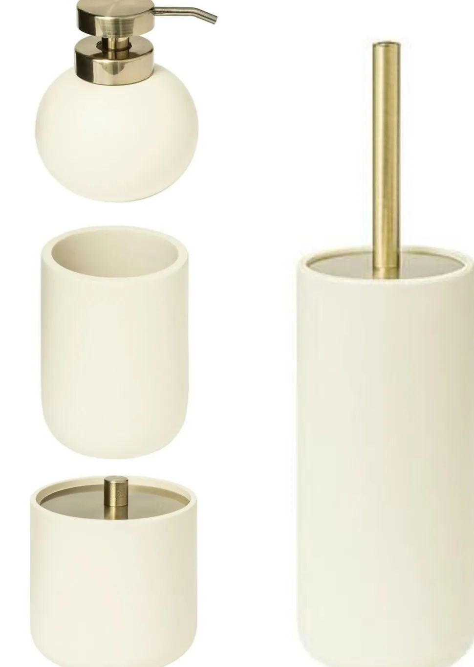 Zestaw akcesoriów łazienkowych Duo beżowy