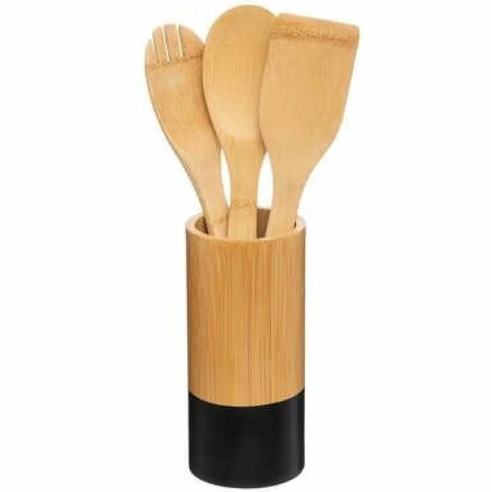 Zestaw bambusowych łyżek + pojemnik