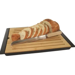 Zestaw deska do krojenia + nóż 38x27 cm czarna