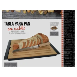 Zestaw deska do krojenia + nóż 38x27 cm czarna