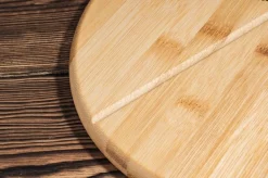 Zestaw do krojenia pizzy z bambusa