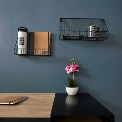 Zestaw dwóch półek Wirel czarne