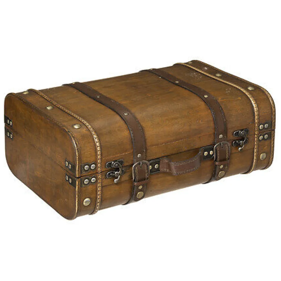 Zestaw dwóch pudełek Bruce vintage brązowe