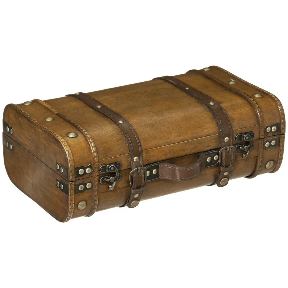 Zestaw dwóch pudełek Bruce vintage brązowe