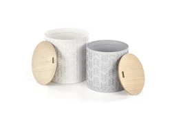 Zestaw dwóch stolików Lamba biały /