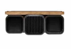 Zestaw kuchenny z deską Joseph Joseph srebrny/czarny