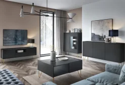 Zestaw mebli do salonu Marbren czarny