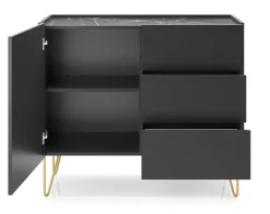 Zestaw mebli do salonu Marbren czarny