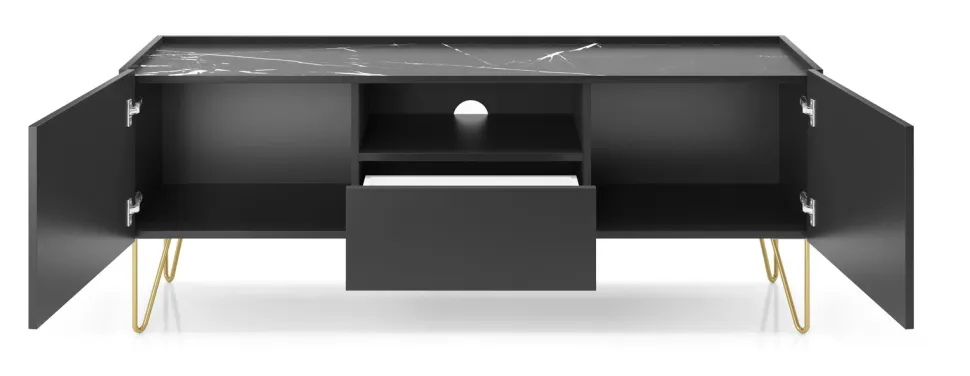 Zestaw mebli do salonu Marbren czarny