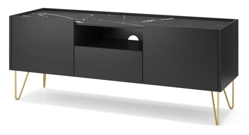 Zestaw mebli do salonu Marbren czarny