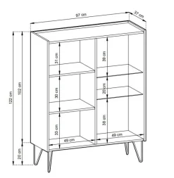 Zestaw mebli do salonu Marbren czarny