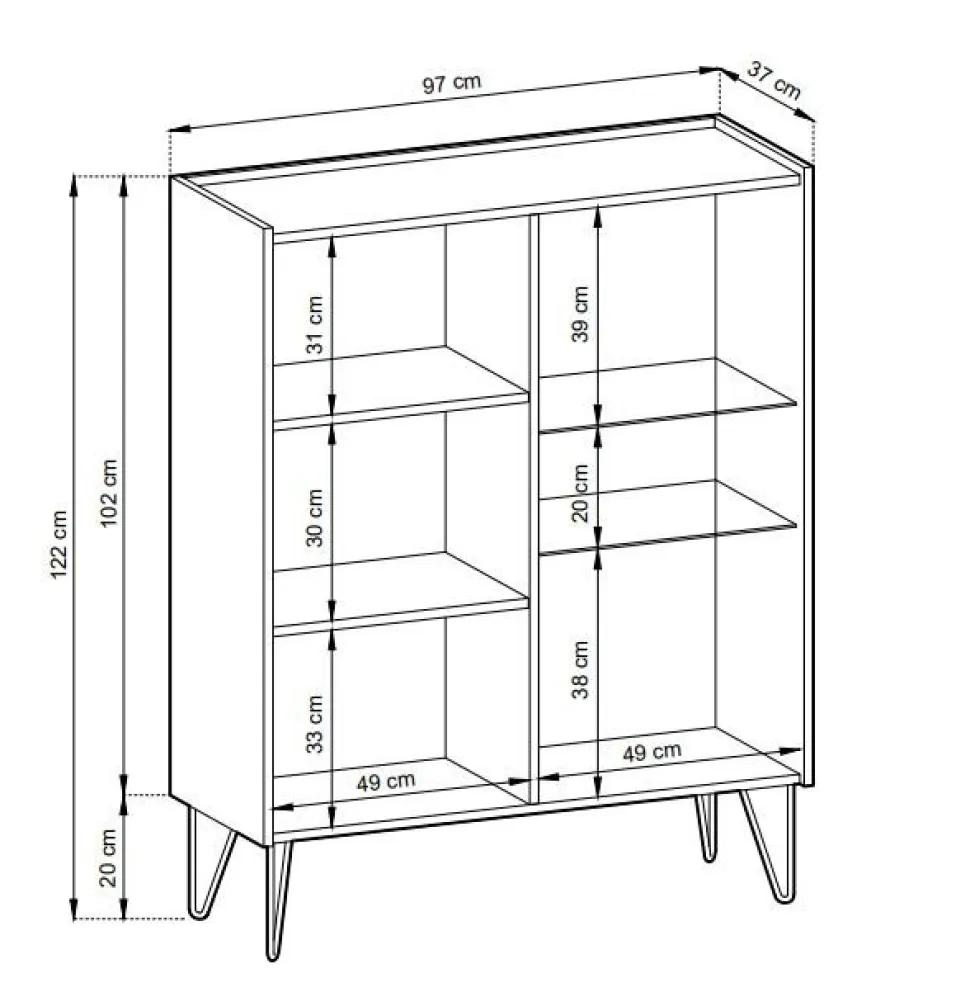 Zestaw mebli do salonu Marbren czarny