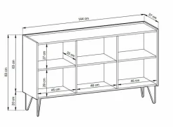 Zestaw mebli do salonu Marbren czarny
