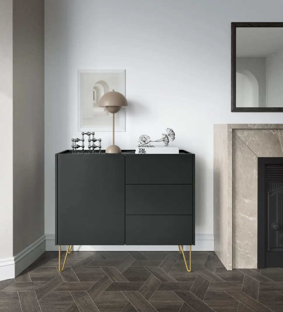 Zestaw mebli do salonu Marbren czarny