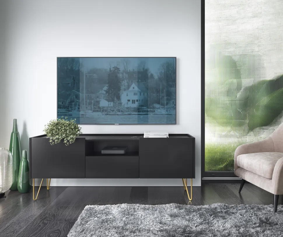 Zestaw mebli do salonu Marbren czarny