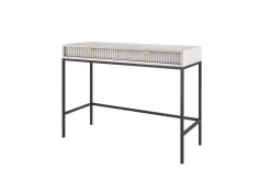 Zestaw mebli do salonu szary/czarny Delicious ryflowane fronty