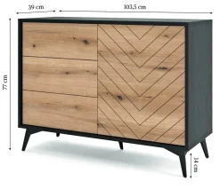 Zestaw mebli do salonu w jodełkę Fargo