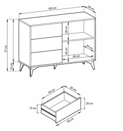 Zestaw mebli do salonu w jodełkę Fargo
