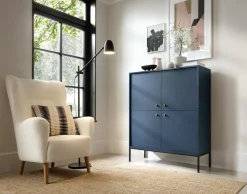 Zestaw mebli do sypialni Evora granatowa