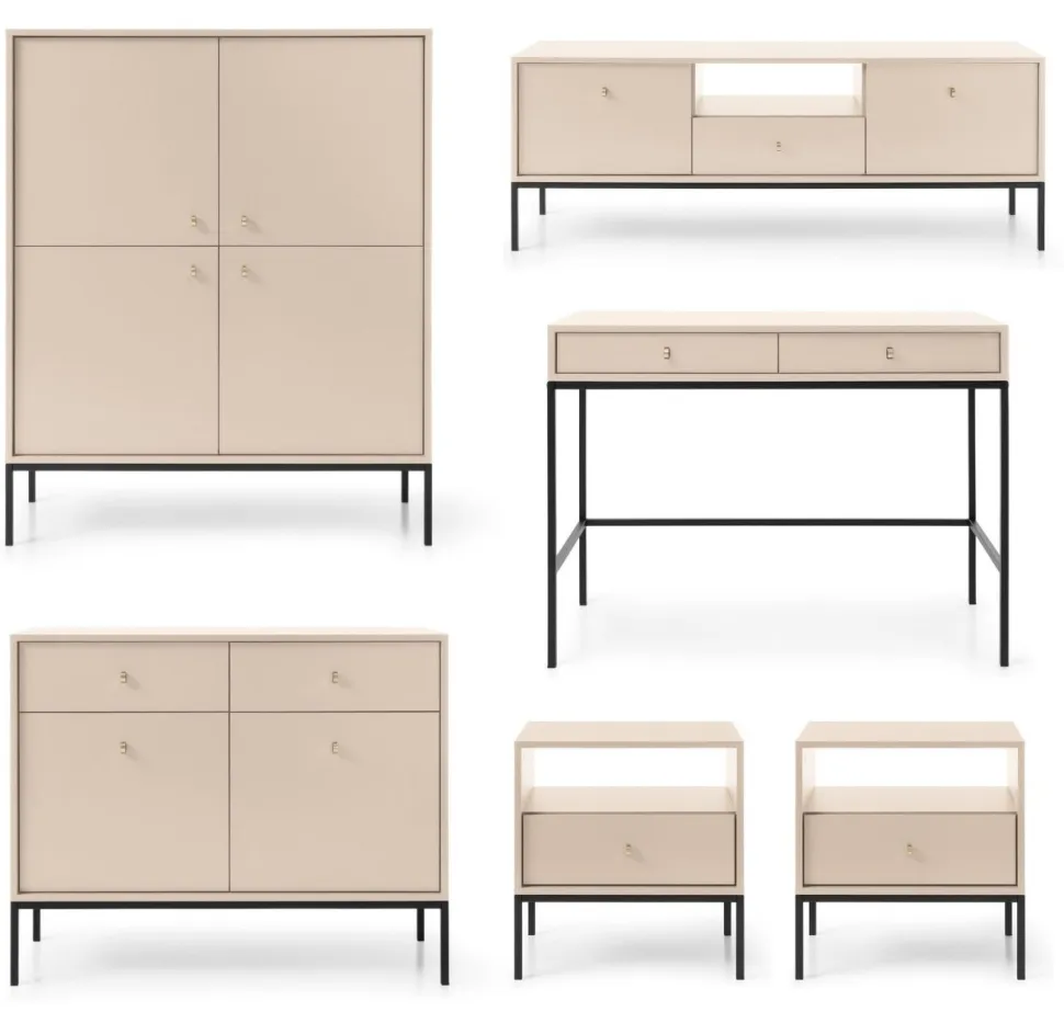 Zestaw mebli do sypialni Evora beżowy