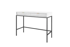 Zestaw mebli do sypialni biały/czarny Delicious ryflowane fronty