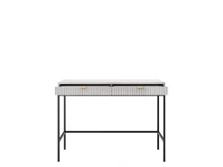 Zestaw mebli do sypialni szary/czarny Delicious ryflowane fronty