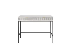 Zestaw mebli do sypialni szary/czarny Delicious ryflowane fronty