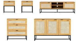 Zestaw mebli do sypialni Capri w stylu boho