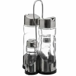 Zestaw na przyprawy i na oliwę i ocet 0,17 l chromowany