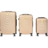 Zestaw trzech walizek Beżowy