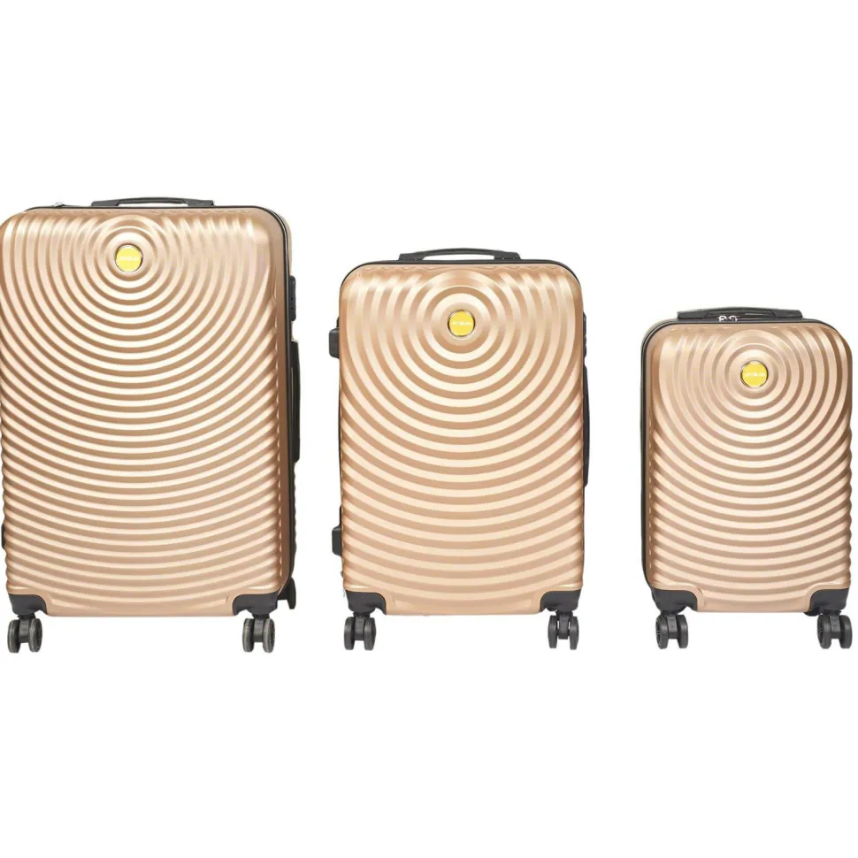 Zestaw trzech walizek Beżowy