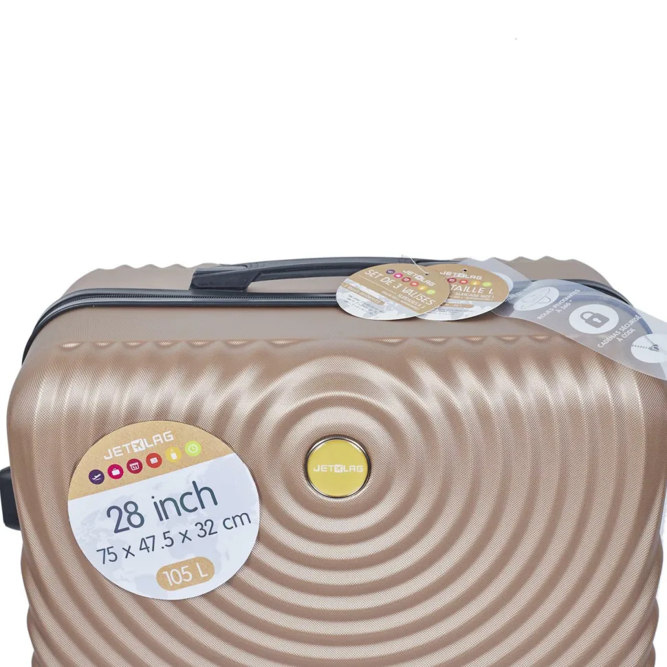 Zestaw trzech walizek Beżowy