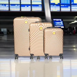 Zestaw trzech walizek Beżowy