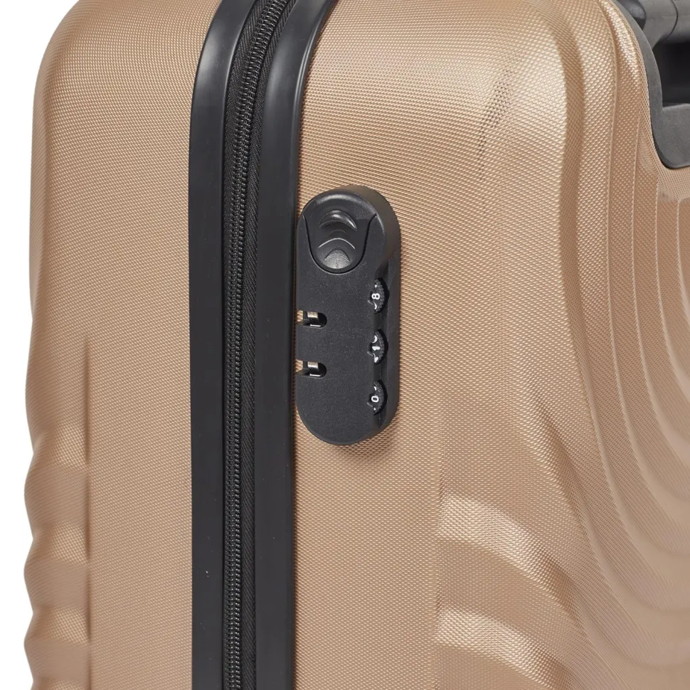 Zestaw trzech walizek Beżowy